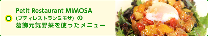 Petit Restaurant MIMOSA（プティレストランミモザ）「葛飾元気野菜」を使ったメニューレポート